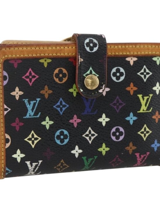 Louis Vuitton Handbags - LOUIS VUITTON Multicolor Portefeuille Viennois Wallet Black M92988 Auth am10211